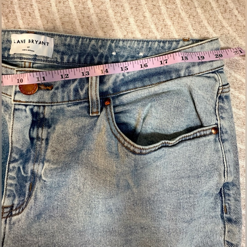 Lane Bryant Ankle Jeans Crop Raw Hem plus Size 18 women’s casual Stretch - Picture 5 of 9